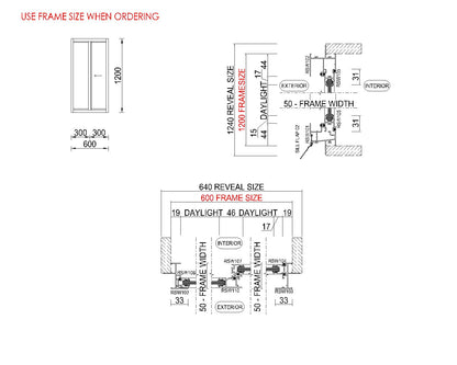 XO Sliding Glass Window H1200 x W600